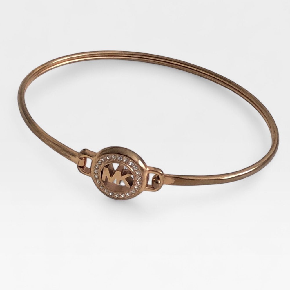 Michael Kors Rhinestone Logo Hinge Bracelet